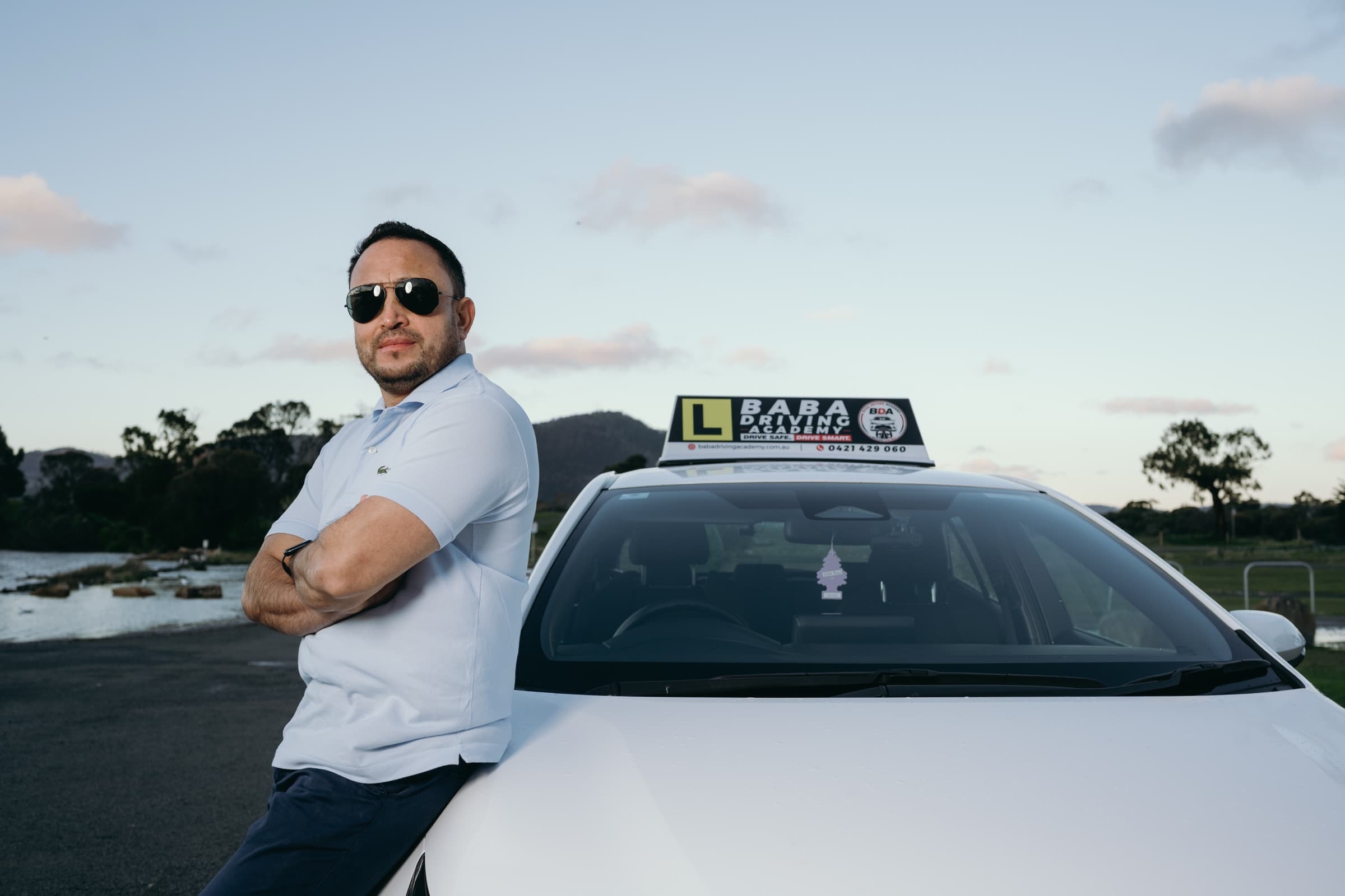 Baba Driving Academy car ready for a lesson in Tasmania